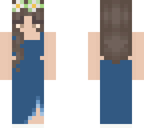 girl in blue dress