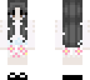 girl with a cute white top and flower skirt