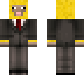 gold sheep in a suit