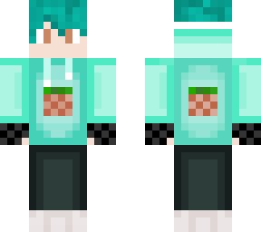 grass block oceanic hoodie man.