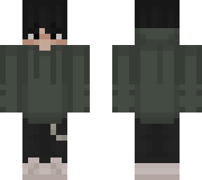 green hoddie black eyes
