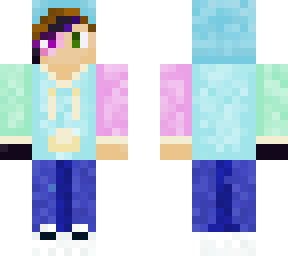 Half Enderman Boy | Minecraft Skin