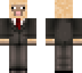 light orange/pale sheep in a suit
