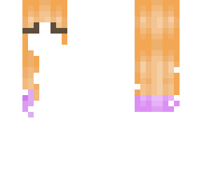 orange hair base with purple tips