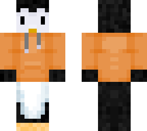 penguin in a hoodie classic size orange