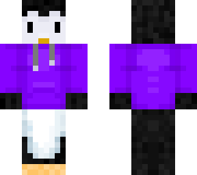 penguin in a hoodie classic size purple