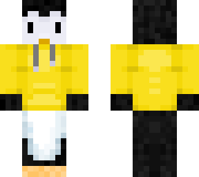 penguin in a hoodie classic size yellow