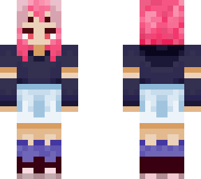 pink hair sheep girl