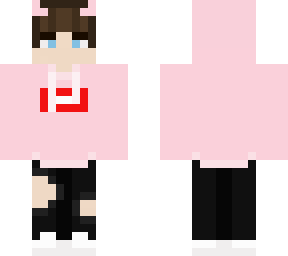 pink hoodie devil - boy - hood up
