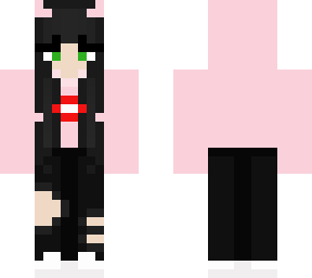 pink hoodie devil - hood up
