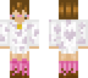 pink soft cow girl sweater brown hair aesthetic cute onesie