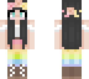 rainbow cute girl
