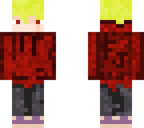red hoodie devil man