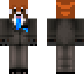 red panda in a suit