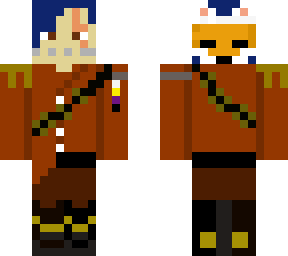 red suit w/ fox mask
