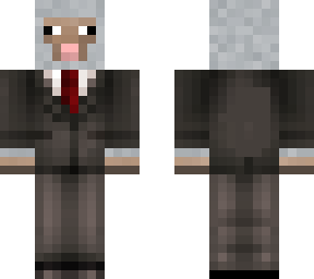 silver sheep in a suit