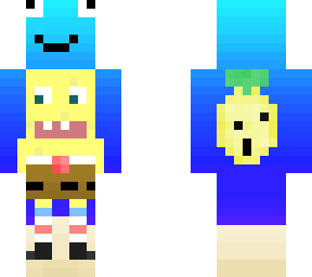 spongbob with pineapple on back