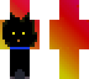 black pixel cat