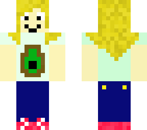 blonde hair avocado t-shirt girl