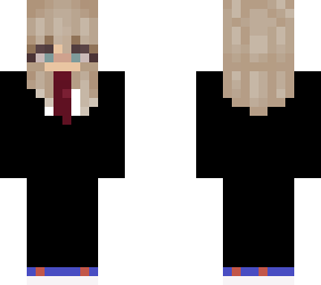 blonde haired suit girl