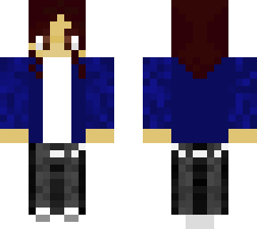 blue jacket and white tshirt