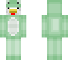 chicken in a froggy costume