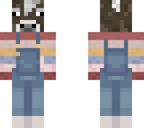 cow with overalls