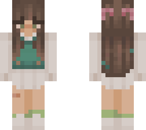 cute pastel themed elf girl (green, pink and blue)