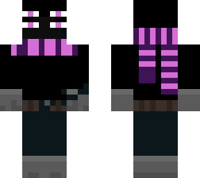 enderman wearing scarf and  enderhoodie