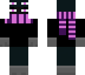 enderman wearing scarf and ender hoodie