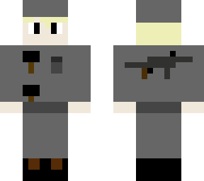 german soldier with stielhandgranate