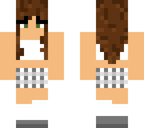 girl in skirt and tube top