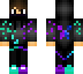 green and purple hoodie boi