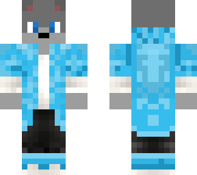 lobo con chamarra azul