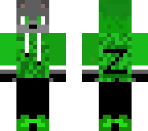 lobo con chamarra verde
