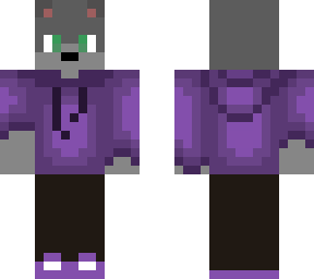 lobo con sueter morado