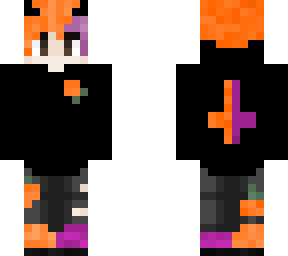 orange and purple goth boy