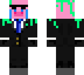pig in suit covered in slime