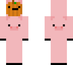 pig with pumpkin mask >:d