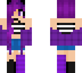 purple cat girl