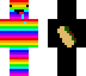 rainbow noob with taco