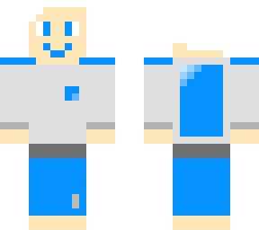 the blue gamer (white hair)