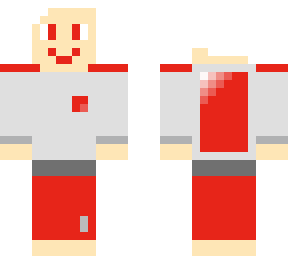 the red gamer (white hair)