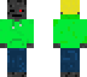 wither skeleton with green hoodie and yellow beanie