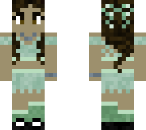 aesthetic green uwu girl (matching skin)