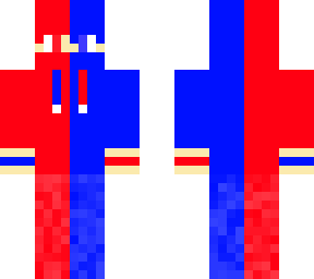blue and red