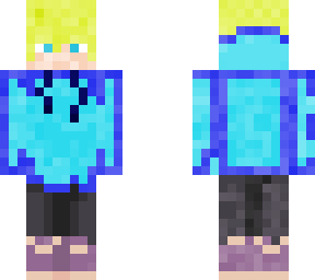 blue hoodie man
