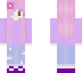 casual purple girl - i made my pfp into a skin!
