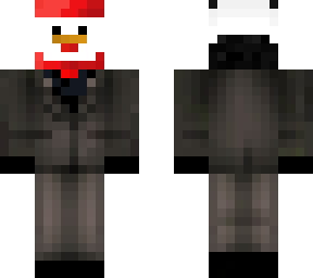 chicken biker in suit?