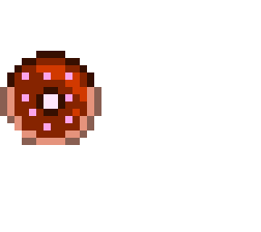 chocolate donut with pink sprinkles